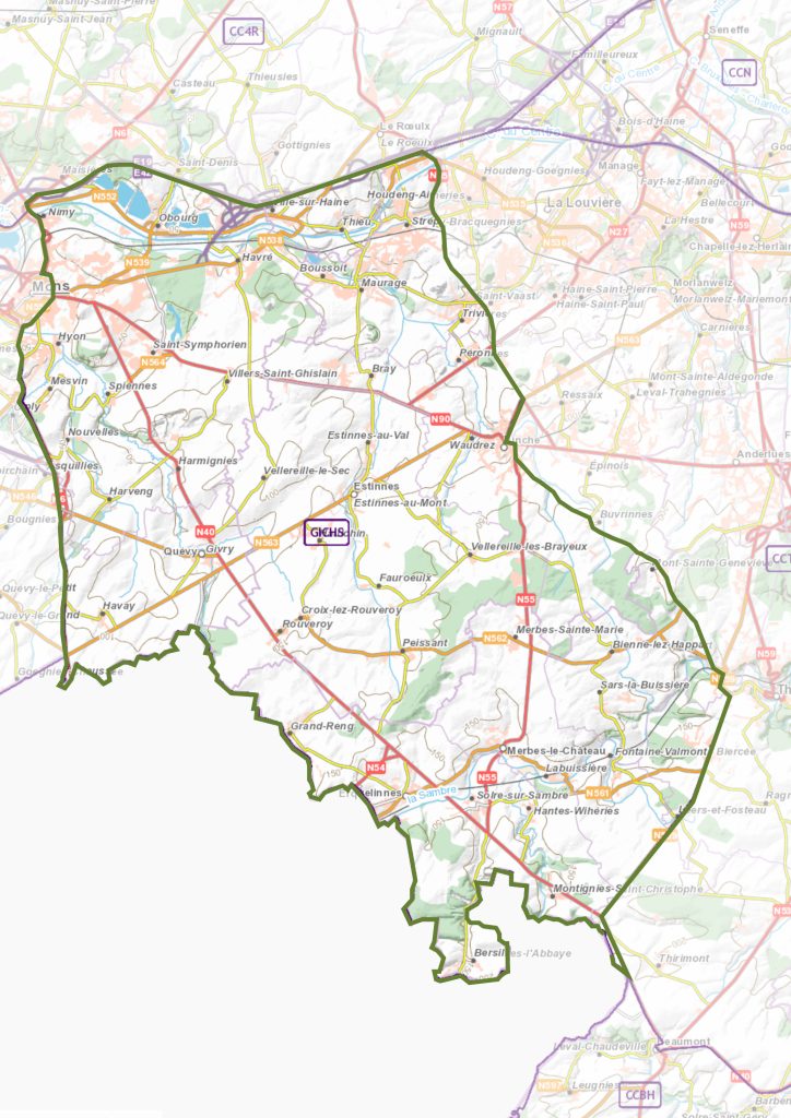 carte du territoire du GIC Haute Sambre